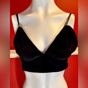 Platinum Lingerie black velvet bralette